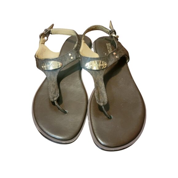 Michael Kors Logo Plaque Sandal - Picture 2 of 16